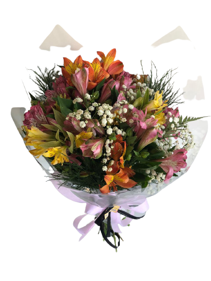Buquê Astromélia colorido médio - Flor de Lira floricultura Ijui RS