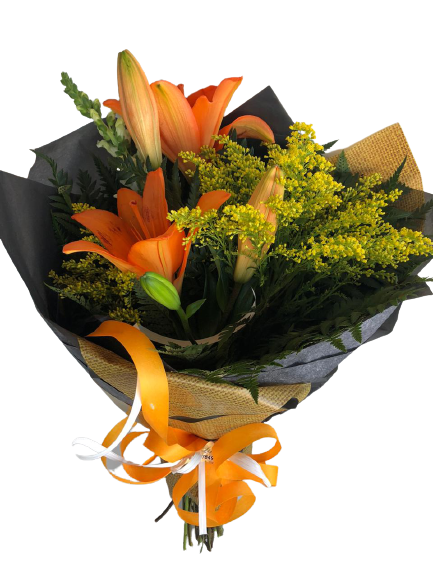 Ramalhete de Lírio laranja e tango - Flor de Lira floricultura flor de lira